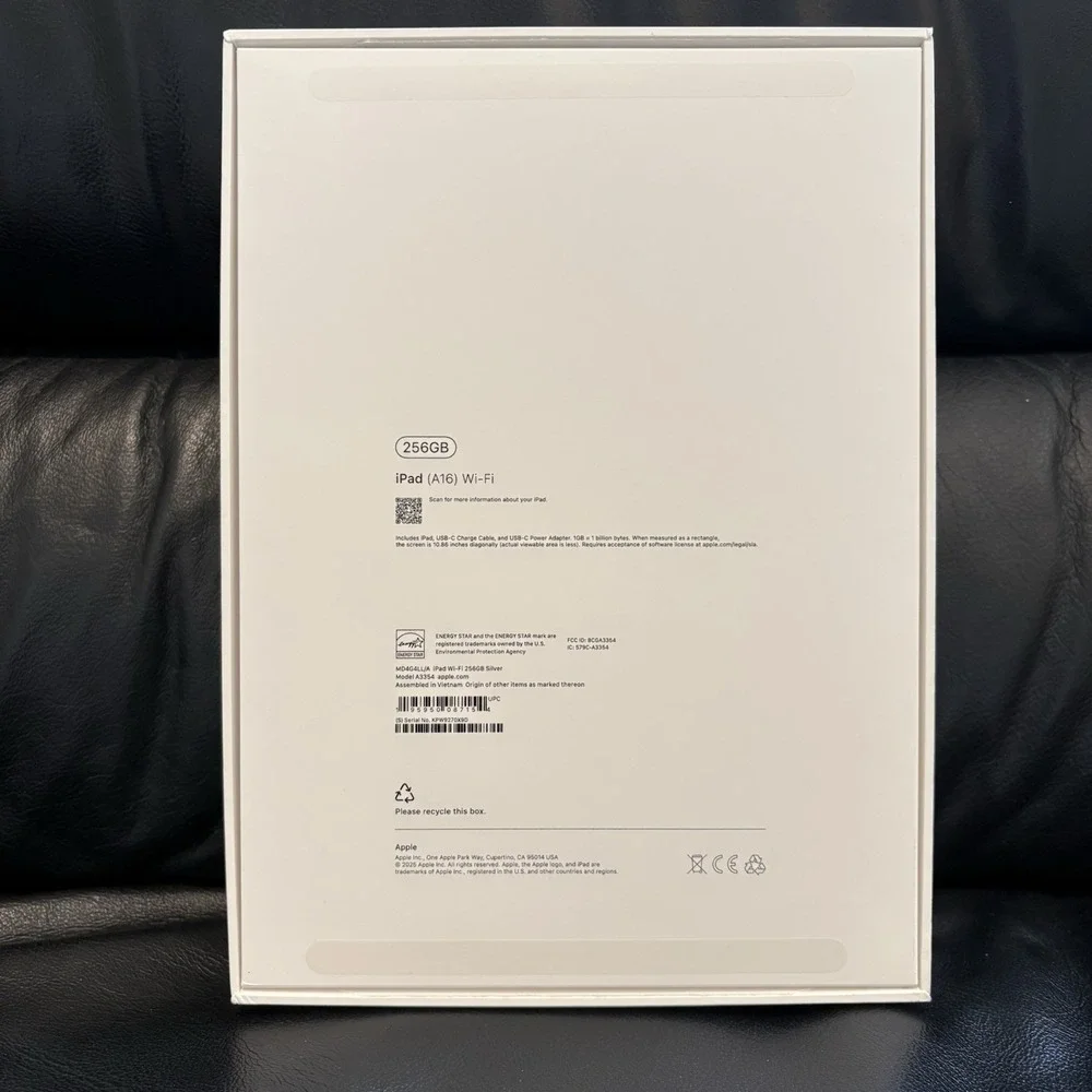 Empty Box For Apple iPad 11-inch (A16) 256GB Silver Model‎ A3354